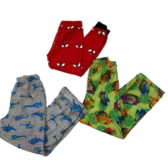 Lot of Three Pairs of Boys Graphic Pajama Pants All Size 7 - Picture 2 of 11